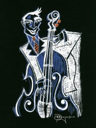 Musical Series - performer playing the a blue mandolin.