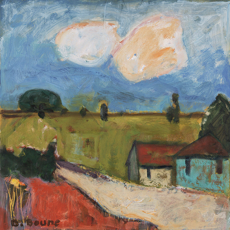 A cloudy day in the countryside.