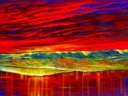 mesmerizing melody of crimson skies, water and sand
