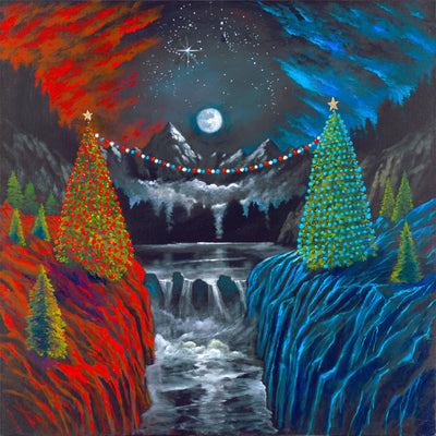 From the American Christmas Series: “Peace On Earth” is the powerful and allegorical painting that beautifully reflects the American political landscape of today.
