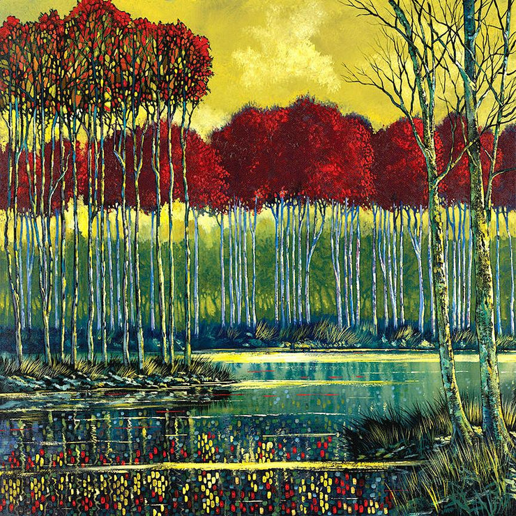 Auburn trees and the waters edge