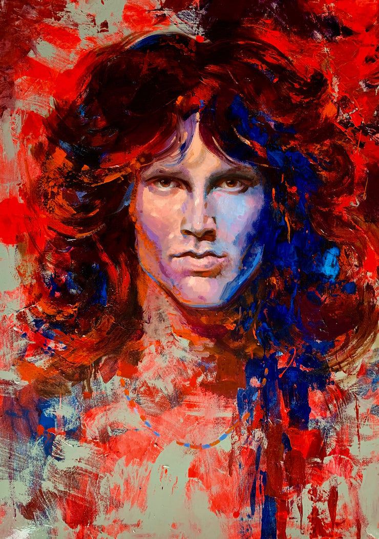Portrait of Jim Morrison lead singer of The Doors.