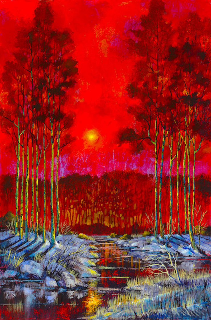 Red autumn sky